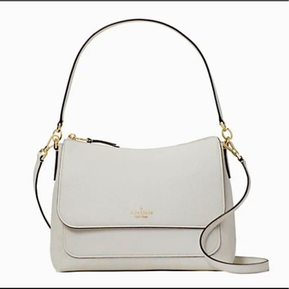 Kate Spade Hudson white pebble purse | crossbody bag & shoulder bag